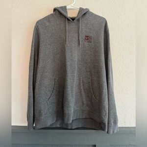 RVCA Gray Pullover Hoodie Logo Front Pocket Size M